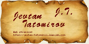 Jevtan Tatomirov vizit kartica